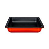 Lava 35x32 CM Kırmızı Döküm Dikdörtgen 2/3 Gastronomi Küvet