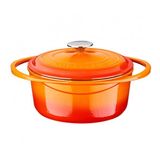 Lava Çap 24 cm Turuncu Döküm Yuvarlak Tencere