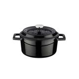 Lava cookware LV Y TC 18 K2 yuvarlak güveç tenceresi, Çap 18 cm, dökme demir, Siyah