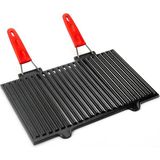 Lava Demir Döküm Dikdörtgen Mangal Izgarası 40X25 cm Paslanmaz Çelik Malzeme ile Dayanıklı