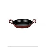 Lava Demir Döküm Yuvarlak Kulplu Tava 24 Cm Sahan Bordo