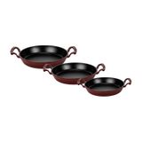 Lava Döküm Bordo 3 Lü Sahan Seti 16-20-24 Cm Şef Kalitesinde Lezzet Ve Şıklık Bir Arada-bordo Çok Renkli