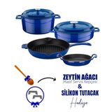 Lava Döküm Çeyiz Seti - Mutfakta Uzun Yıllar Güvenle Kullanım Mavi