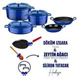 Lava Döküm Çeyiz Seti - Sağlıklı Ve Uzun Ömürlü Mutfak Seti Çok Renkli