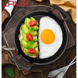 Lava Döküm Demir 20 cm Kırmızı Yuvarlak Tava Sahan Yumurta Pişirme İçin Sağlam ve Estetik