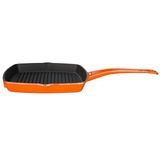 Lava Döküm Demir 26x26 CM Yekpare Saplı Turuncu Kare Izgara Tava LV K GT 2626 K0 O