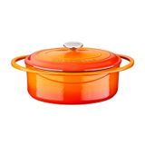 Lava Döküm Demir Kapak Heritage Serisi 22x28 cm Oval Tencere