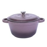 Lava Döküm Demir Kapak New Heritage Serisi Çap 22 cm Mor Döküm Yuvarlak Tencere