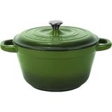 Lava Döküm Demir Kapak New Heritage Serisi Çap 26 cm Yeşil Döküm Yuvarlak Tencere