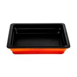 Lava Döküm Dikdörtgen 1/2 Gastronomi Küvet 26x33 cm Turuncu