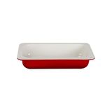 Lava Döküm Dikdörtgen 1/3 Gastronomi Küvet Ölçü 32x17 CM Kırmızı LV KV 3217 SB R