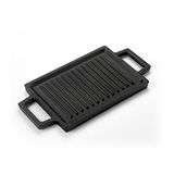 Lava Döküm Dikdörtgen 22x15 cm Siyah Çift Yön Izgara ve Düz Yüzey Hot Plate