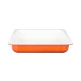 Lava Döküm Dikdörtgen 2/3 Gastronomi Küvet Ölçü 35x32cm. Turuncu