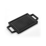 Lava Döküm Dikdörtgen Çift Yön Izgara ve Düz Yüzey Hot Plate Ölçü 22x15cm.