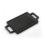 Lava Döküm Dikdörtgen Çift Yön Izgara Ve Düz Yüzey Hot Plate Ölçü 22x15cm. Siyah