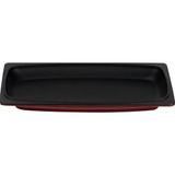 Lava Döküm Dikdörtgen Servis Tabağı Ölçü 30X15CM.-BORDO - 30 x 15 cm