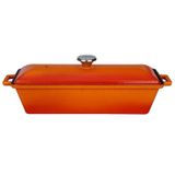 Lava Döküm Ekmek Kabı Terrine 11x29 cm Turuncu