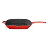 Lava Döküm Izgara Tava Metal Saplı 26 x 26 CM Kırmızı