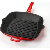 Lava Döküm Izgara Tavası 26X26 cm Kırmızı Lava Tava
