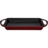 Lava Döküm Izgara Tavası Bordo 26 X 32 CM Yekpare Döküm Demir Malzeme ile Dayanıklı Kullanım