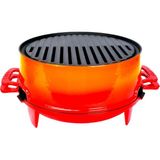 Lava Döküm Mangal Izgara Set Döküm Demir Ø 36 cm - Turuncu