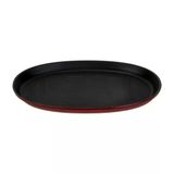 Lava Döküm Oval Fajita Tabağı Ölçü 18X28cm. (Harici Tava Tutucu Dahil Değildir.)-Bordo