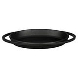 Lava Döküm Oval Sahan Döküm Demir Yekpare Çift Kulplu Ölçü 21x14cm Siyah