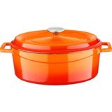 Lava Döküm Oval Tencere. Edition Serisi Ölçü 25X31CM. - Turuncu - 25 x 31 cm