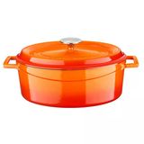 Lava Döküm Oval Tencere. Edition Serisi Ölçü 25X31cm. Turuncu
