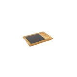 Lava Döküm Plakalı 25X35 cm Ahşap Servis Tabağı
