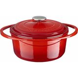 Lava Döküm Tencere - 24 cm - Kırmızı