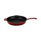 Lava Döküm Yuvarlak Izgara Tava Döküm Demir Yekpare Saplı Çap 28 CM Bordo - LV ECO Y GT 28 BR