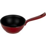 Lava Döküm Yuvarlak Sufle Sos Kabı Döküm Demir Yekpare Saplı Çap(Ø)7cm.-Bordo - 7 cm