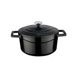 Lava Döküm Yuvarlak Tencere. Folk Çap(ø)20cm. Siyah