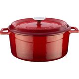 Lava Döküm Yuvarlak Tencere, Trendy, 28 Cm, 6.71 L Hacim, Kırmızı - Standart