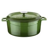 Lava Döküm Yuvarlak Tencere, Trendy, 28 cm, 6.71 Litre Hacim, Yeşil
