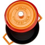 Lava Döküm Yuvarlak Tencere. Trendy Çap(Ø)28 Cm - Turuncu