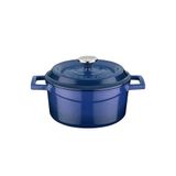 Lava Döküm Yuvarlak Tencere Trendy Mavi 16 cm
