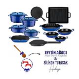 Lava Everyday Döküm Mavi 13 Parça Tencere Tava Seti