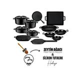 Lava Everyday Döküm Siyah 13 Parça Tencere Tava Seti