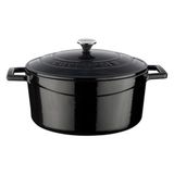 Lava Flok 28 cm Siyah Yuvarlak Tencere