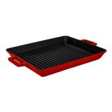 Lava Hibrit Yekpare Çift Kulplu Dikdörtgen 26x32 cm Döküm Izgara Tava