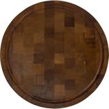 Lava Kesme ve Servis Tahtası, Iroko Ağacı. Yuvarlak 32 Ø x 4cm - 1 Adet