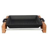 Lava LV ECO GT 2626 T2 K4 Yekpare 26x26 cm Döküm Kayın Servis Ahşabı Çift Kulplu Kare Izgara Tavası