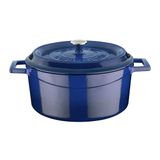 Lava Mavi Metal Döküm 24 cm Yuvarlak Tencere