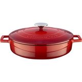 Lava Metal Döküm Çok Amaçlı Yayvan Tencere, Trendy, 28 Cm, 3.51 L Hacim, Kırmızı - Çok Renkli - Genel