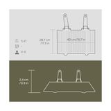 Lava Metal Döküm Mangal Izgarası, Çift Silikon Kulplu, 40 x 25 x 0.7 cm - Option-1 - --