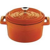 Lava Metal Döküm Mini Tencere, 10 cm, 0.35 L Hacim, Turuncu