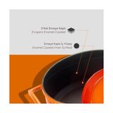 Lava Metal Döküm Yuvarlak Tencere, 28 Cm, Turuncu - (No Color) - Option-1