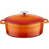 Lava Metal Oval Döküm Tencere, 29 cm, Turuncu